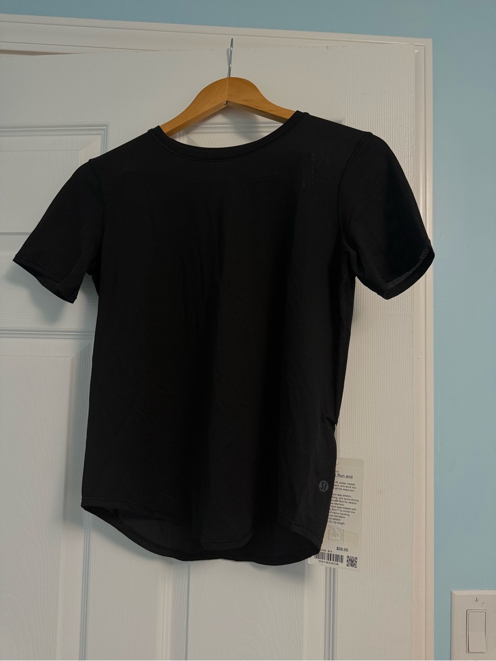 lululemon athletica Black Short Sleeve Crew Tee